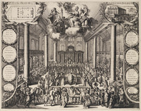 KG 06667
<br/>
Inwijding Portugese Synagoge Amsterdam, 1675
<br/>
<em>Hooghe, Romeyn de (1645-1708)</em>